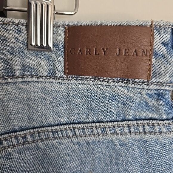Carly Jean Topanga Jeans Los Angeles Distressed Size 1X NWT Wide Leg 90s Y2K - Picture 9 of 11
